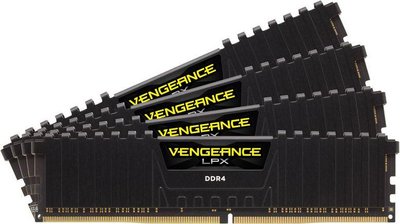Пам'ять для настільних комп'ютерів Corsair 32 GB (4x8GB) DDR4 3600 MHz Vengeance LPX Black (CMK32GX4M4D3600C16) 374166 фото