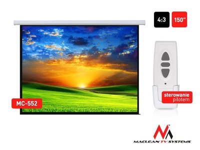Проекційний екран Maclean MC-552 4:3, 150" 505829 фото