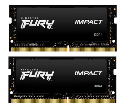 Память для ноутбуков Kingston Fury 64 GB (2x32GB) SO-DIMM DDR4 2666 MHz Impact (KF426S16IBK2/64) 466598 фото