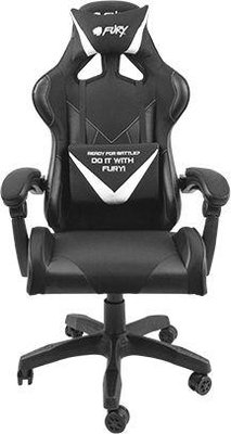 Комп'ютерне крісло для геймера Fury Avenger L Black/White 320338 фото