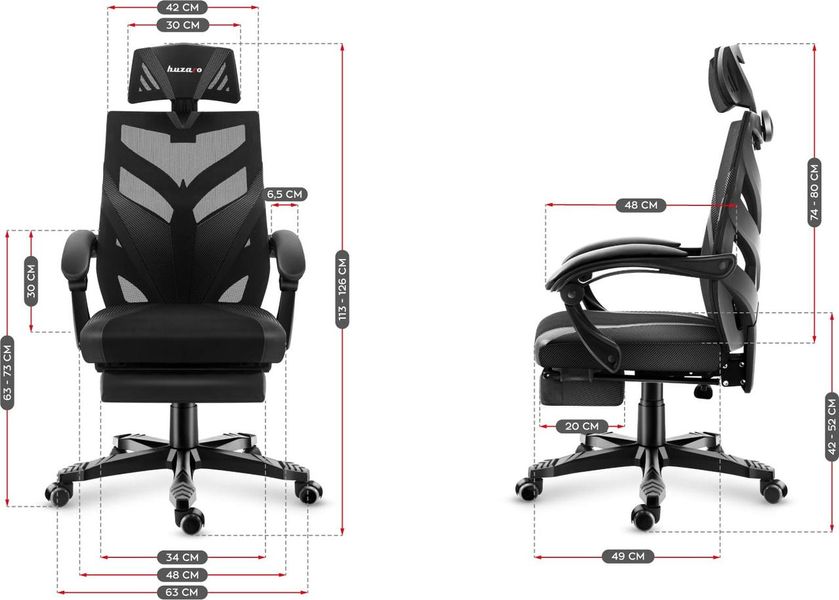 Комп'ютерне крісло для геймера Huzaro COMBAT 5,0 Black 358354 фото
