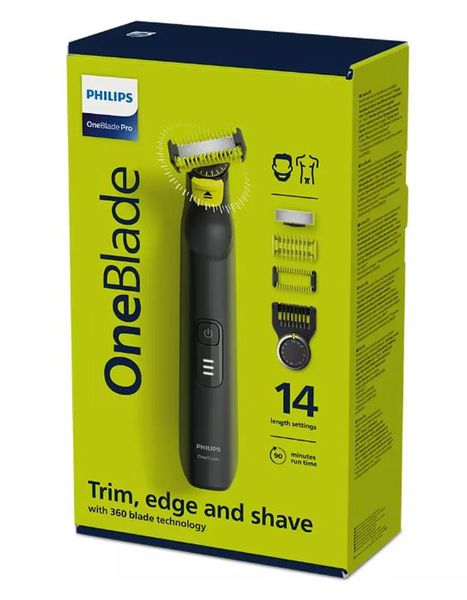 Тример для бороди і вусів / Тример для тіла (бодігрумер) Philips OneBlade Pro 360 QP6541/15 442670 фото