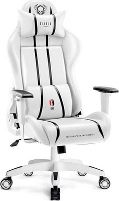 Комп'ютерне крісло для геймера Diablo Chairs X-One 2,0 Normal Size White 346101 фото