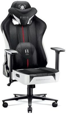 Комп'ютерне крісло для геймера Diablo X-Player 2,0 Normal Size (L) Size White-Black 443965 фото