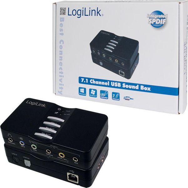 Звукова карта зовнішня LogiLink USB Sound Box 7.1 (UA0099) 332825 фото