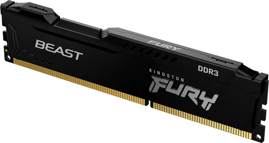 Пам'ять для настільних комп'ютерів Kingston Fury 16 GB (2x8GB) DDR3 1866 MHz BEast Black (KF318C10BBK2/16) 359347 фото