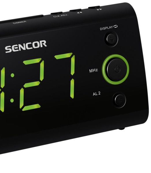 Настільний годинник з будильником Sencor SRC 330 GN 479762 фото