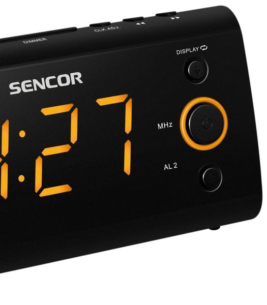 Настільний годинник з будильником Sencor SRC 330 OR 479763 фото