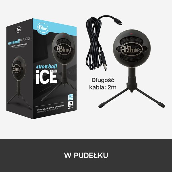 Мікрофон для ПК / для стрімінгу, подкастів Blue Microphones Snowball iCE Black (988-000172) 326994 фото