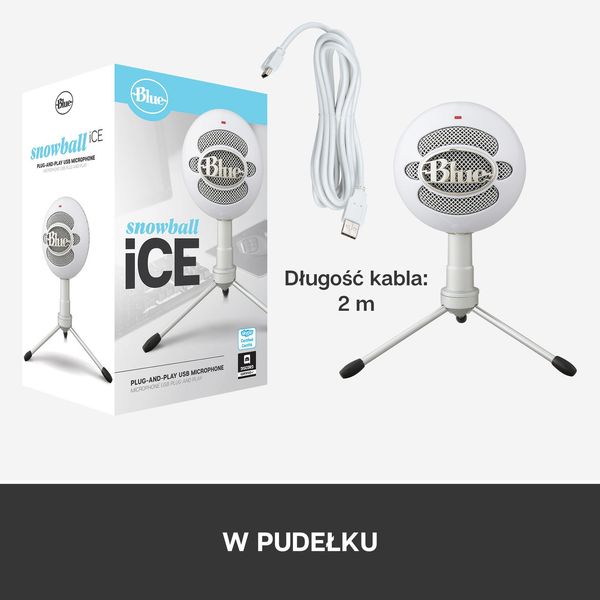 Мікрофон для ПК / для стрімінгу, подкастів Blue Microphones Snowball iCE white (988-000181) 326995 фото