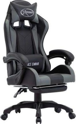 Комп'ютерне крісло для геймера VidaXL 287990 Gray-Black 494660 фото