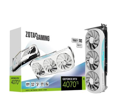 Відеокарта Zotac Gaming GeForce RTX 4070 Ti Trinity OC White Edition (ZT-D40710Q-10P) 476181 фото