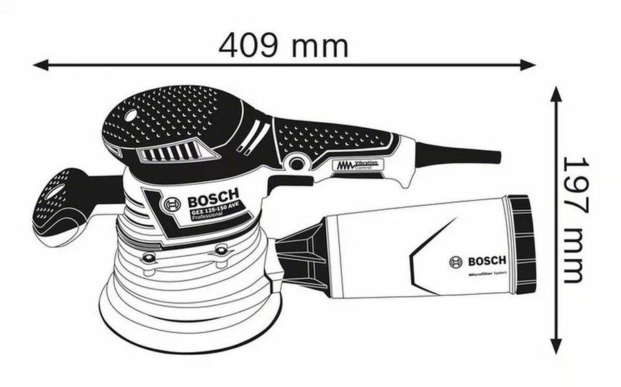 Вібраційна шліфмашина Bosch GEX 40-150 (060137B202) 379303 фото