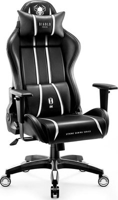 Компьютерное кресло для геймера Diablo Chairs X-One 2.0 King Size Black/White 312199 фото