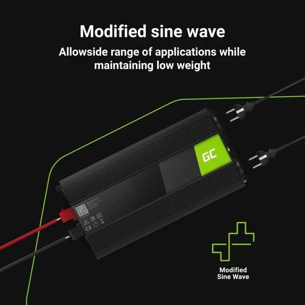 Перетворювач DC-AC Green Cell INV10 12V/230V 2000W/4000W Mod sinus 461148 фото