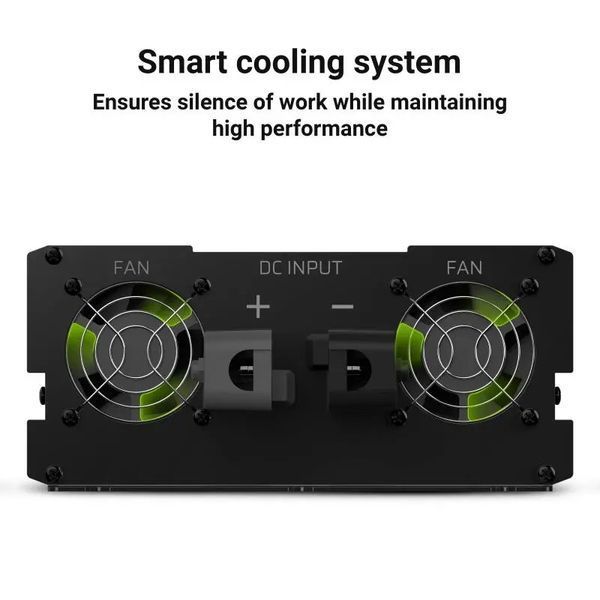 Перетворювач DC-AC Green Cell INV10 12V/230V 2000W/4000W Mod sinus 461148 фото