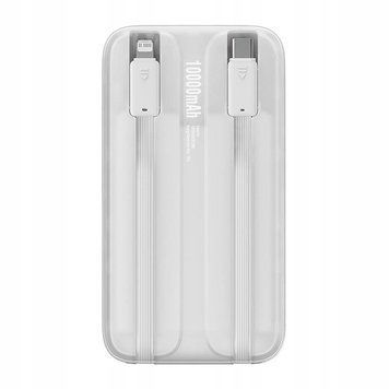 Зовнішній акумулятор (павербанк) Baseus Comet Digital Display 10000mAh 22.5W White (PPMD020002) 612950 фото