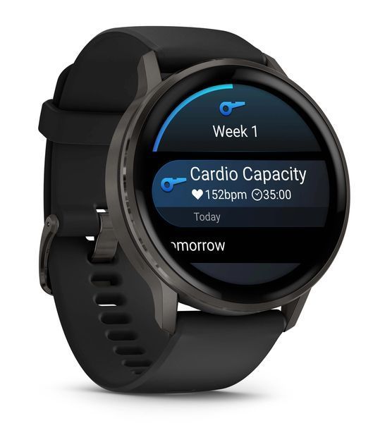 Смарт-часы Garmin Venu 4 45 mm Slate with Black Silicone Band (010-03014-00) 614664 фото