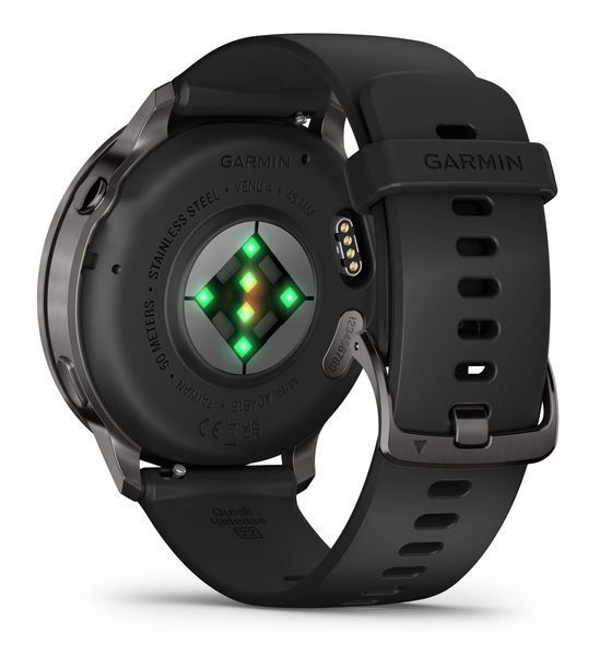 Смарт-часы Garmin Venu 4 45 mm Slate with Black Silicone Band (010-03014-00) 614664 фото