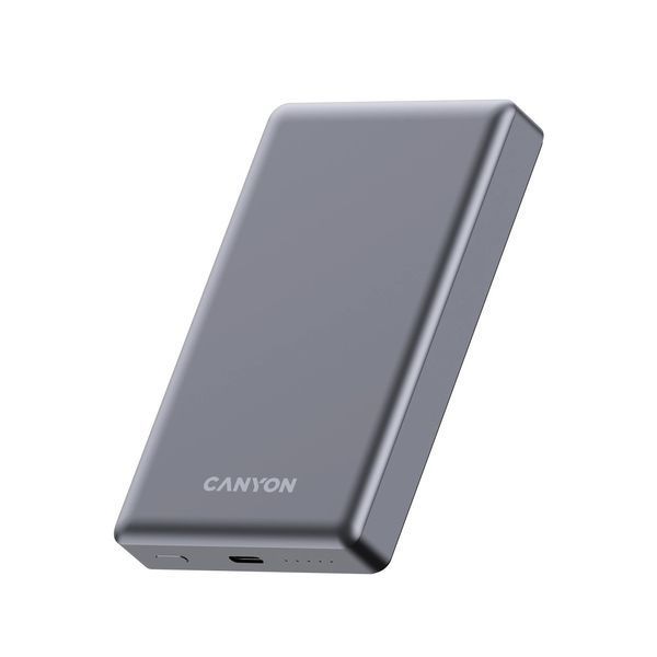 Зовнішній акумулятор (павербанк) Canyon OnPower 510 Slim Magsafe 10000mAh 20W Dark Grey (CNS-CPB510DG) 614027 фото