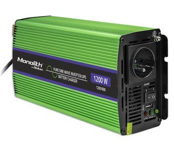 Перетворювач (інвертор) Qoltec UPS 12V 230V 600W/1200W (51941) 476880 фото