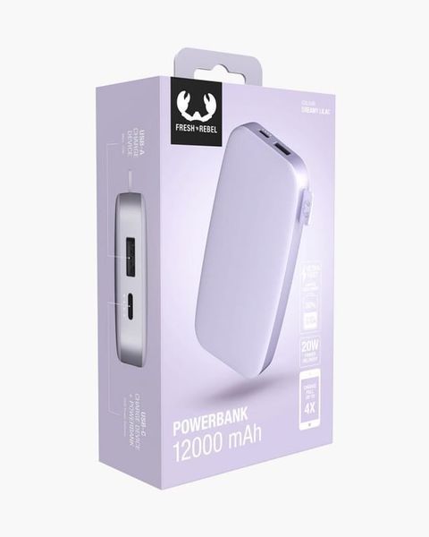 Внешний аккумулятор (павербанк) Fresh n Rebel Powerbank 20W 12000 mAh Lilac (2PB12100DL) 613678 фото