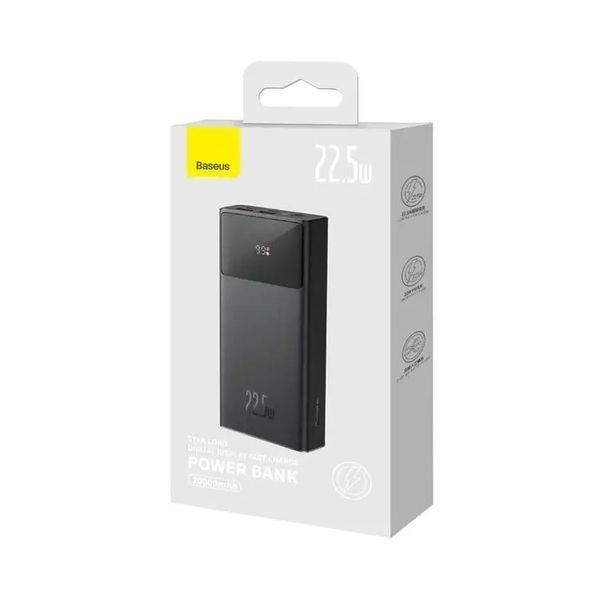 Зовнішній акумулятор (павербанк) Baseus Star-Lord 20000mAh PD 22.5W Black (PPXJ080001) 614015 фото