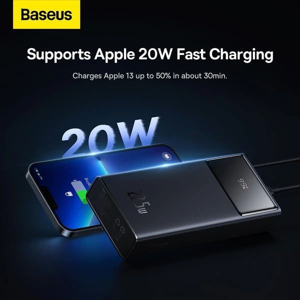 Зовнішній акумулятор (павербанк) Baseus Star-Lord 20000mAh PD 22.5W Black (PPXJ080001) 614015 фото