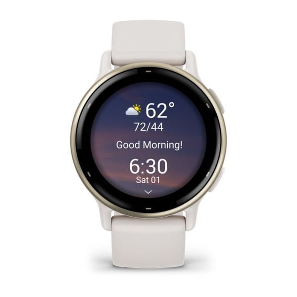Смарт-годинник Garmin Vivoactive 5 Cream Gold Aluminum Bezel with Ivory Case and Silicone Band (010-02862-11/5B) 613093 фото