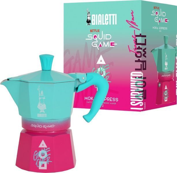 Кофеварка гейзерна Bialetti Moka Express Squid Game 3tz 592649 фото