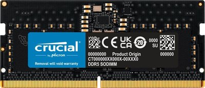 Пам'ять для ноутбуків Crucial 8 GB SO-DIMM DDR5 4800 MHz (CT8G48C40S5) 441634 фото