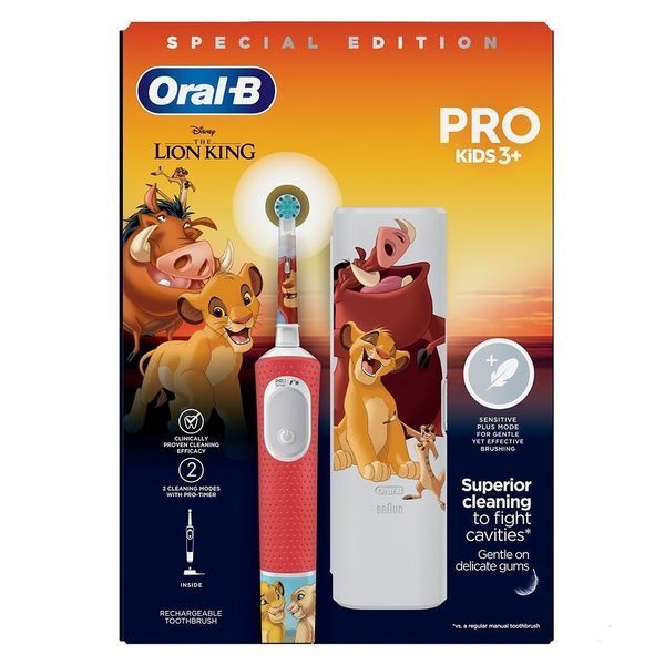 Електрична зубна щітка Oral-B D103.413.2KX Vitality Pro Kids The Lion King Special Edition 616511 фото