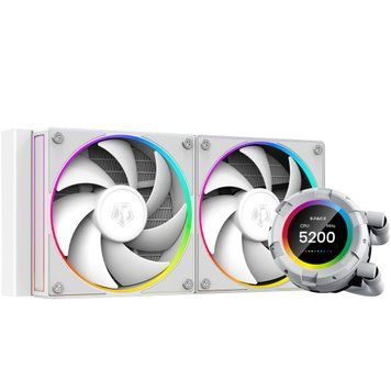 Водяное охлаждение ID-Cooling Space LCD SL240 White 577716ua фото