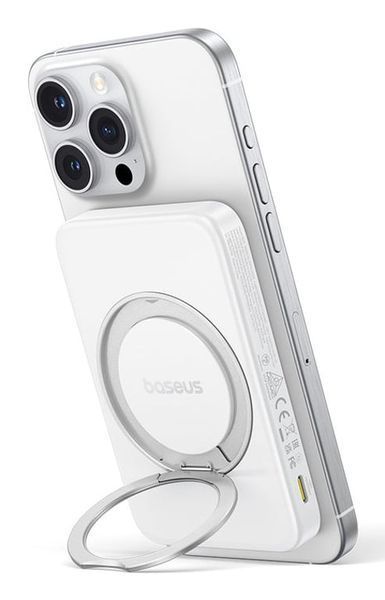 Внешний аккумулятор (павербанк) Baseus PicoGo Qi2 5000mAh Moon White (P10076800213-01) 613606 фото