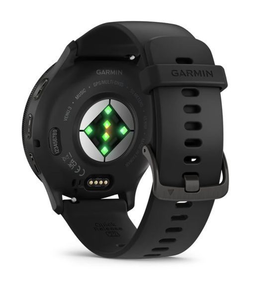Смарт-годинник Garmin Venu 3 Slate Stainless Steel Bezel with Black Case and Silicone Band (010-02784-01/51/41) 613087 фото
