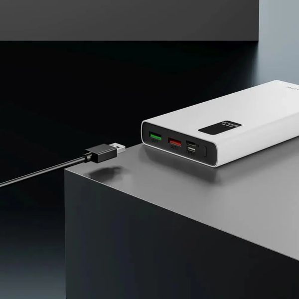 Зовнішній акумулятор (павербанк) Extralink 10000mAh Fast Charging USB-C 22,5W White (EPB-067W) 614638 фото