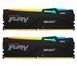 Пам'ять для настільних комп'ютерів Kingston FURY 32 GB (2x16GB) DDR5 5600 MHz FURY Beast RGB (KF556C36BBEAK2-32) 458410 фото 1