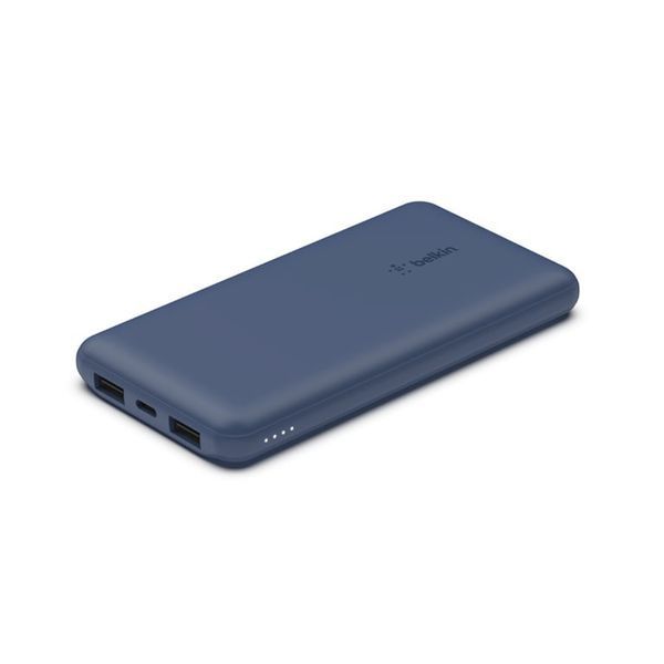 Зовнішній акумулятор (павербанк) Belkin 10000mAh 15W Dual USB-A USB-C Blue (BPB011BTBL) 613620 фото
