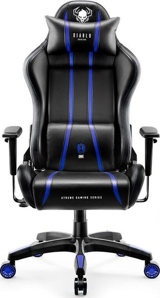 Компьютерное кресло для геймера Diablo Chairs X-One 2.0 Normal Size Black/Blue 312204 фото