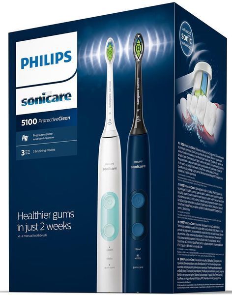 Набор из 2-х электрических зубных щеток Philips Sonicare ProtectiveClean 5100 HX6851/34 377710 фото