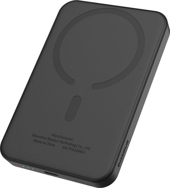 Зовнішній акумулятор (павербанк) Baseus Magnetic Bracket Mini 5000mAh 20W Black (P10022107113-00) 613576 фото