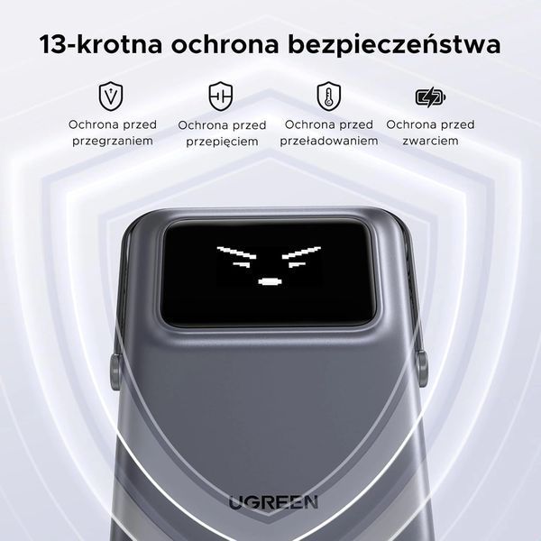 Внешний аккумулятор (павербанк) Ugreen Uno PB572 10000mAh 7,5W Grey (45327) 614101 фото