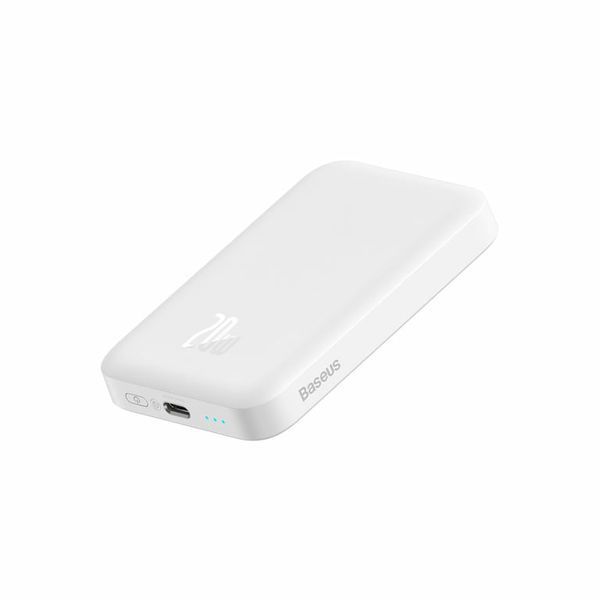 Зовнішній акумулятор (павербанк) Baseus Magnetic Bracket Mini Fast Charge Power Bank 6000mAh 20W White (P10059002223-00) 613600 фото