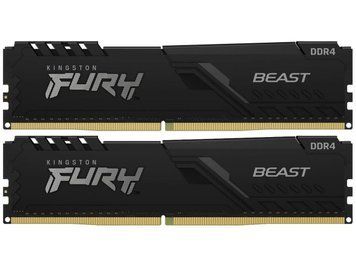 Пам'ять для настільних комп'ютерів Kingston Fury 16 GB (2x8GB) DDR4 3200 MHz BEast Black (KF432C16BBK2/16) 350977ua фото