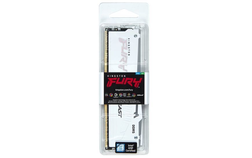 Память для настольных компьютеров Kingston FURY 16 GB DDR5 6000 MHz Beast RGB EXPO White (KF560C36BWEA-16) 478518 фото