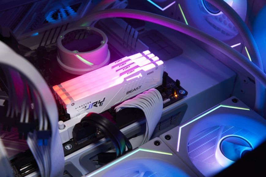 Память для настольных компьютеров Kingston FURY 16 GB DDR5 6000 MHz Beast RGB EXPO White (KF560C36BWEA-16) 478518 фото