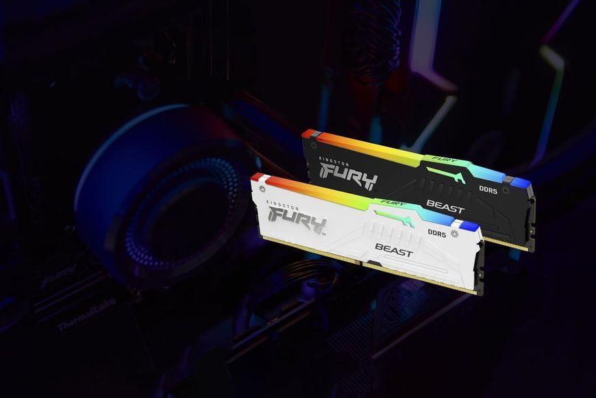 Память для настольных компьютеров Kingston FURY 16 GB DDR5 6000 MHz Beast RGB EXPO White (KF560C36BWEA-16) 478518 фото