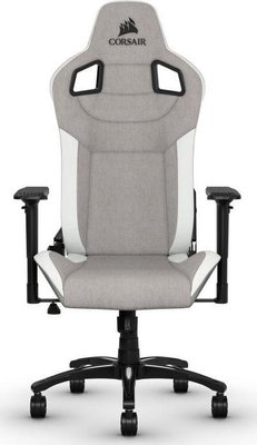 Комп'ютерне крісло для геймера Corsair T3 Rush White/Grey 320333 фото