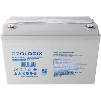 Акумулятор для ДБЖ/інвертора Prologix GEL 12V 100AH (PL12-100GEL) 577234ua фото