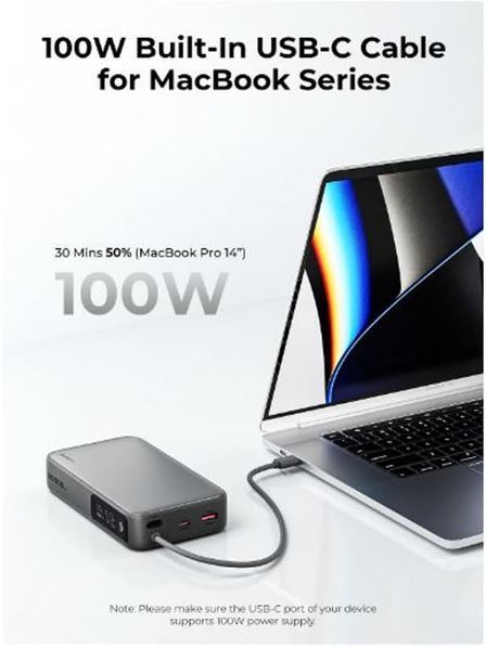 Зовнішній акумулятор (павербанк) Aukey PB-Y48 10000 mAh Grey 613569 фото